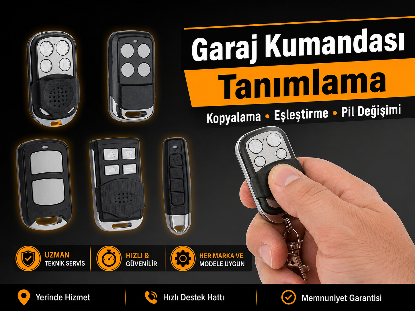 Garaj Kumandası Kopyalama ve Pil Değişimi
